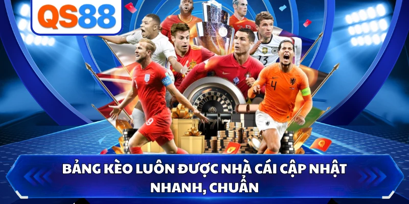 Bảng kèo luôn được nhà cái cập nhật nhanh, chuẩn